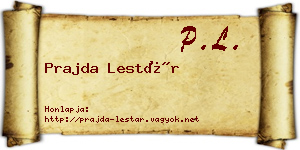 Prajda Lestár névjegykártya